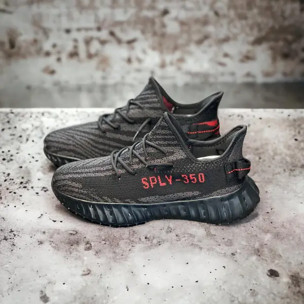 ADIDASI BARBATI YEEZY SPLY-350 BLACK-RED ABYZ4 (MĂRIME: 41)
