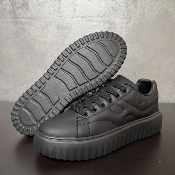 ADIDASI SNEAKERS BARBATI ALL BLACK PLATFORM STREETWEAR (MĂRIME: 40)