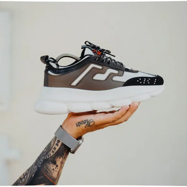 ADIDASI SNEAKERS CHAIN REACTION WHITE-BLACK ABCR4(055-3) (MĂRIME: 40)