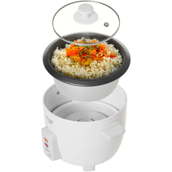 ADLER Aparat de gatit orez Adler AD 6418, 300 W, 0.6 l (Alb)