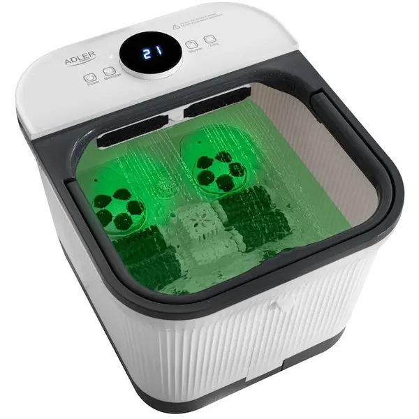 ADLER Aparat de Hidromasaj pentru Picioare ADLER Deluxe AD2184, 4 role, 500 W, 16.7 L, Alb
