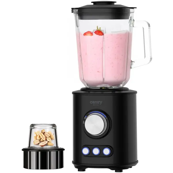 ADLER Blender cu carafa Camry CR 4088, 1800 W, 2 viteze, Material recipient Sticla, Capacitate recipient 1,5 L, Negru