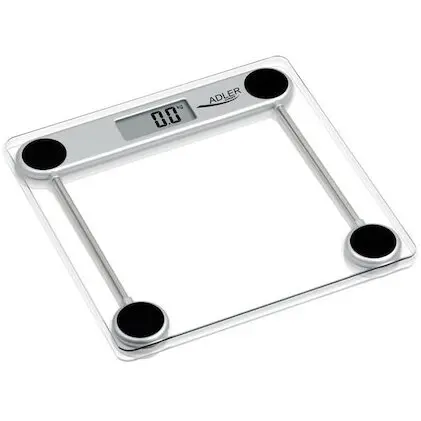 ADLER Cantar de baie electric cu LCD Adler, 150kg, Argintiu/Negru