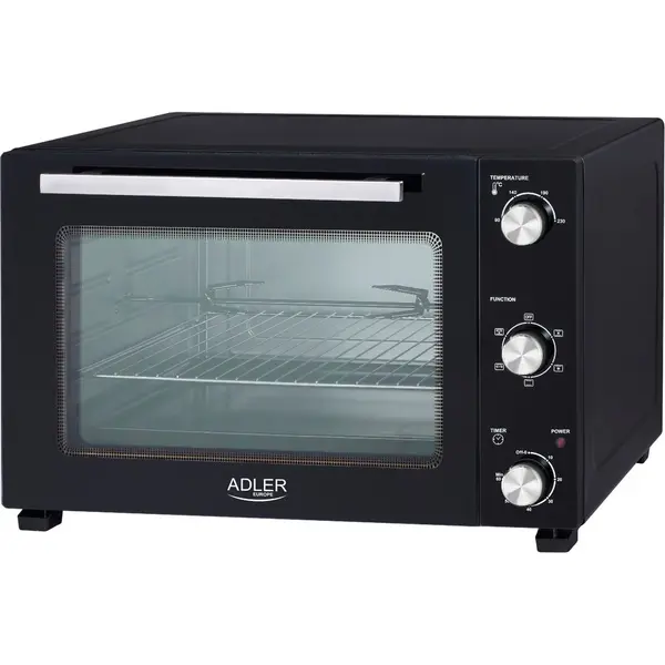 ADLER Cuptor electric Adler AD 6028, 60L, functie de convectie si rotisor, 2000W, set cu accesorii, Negru