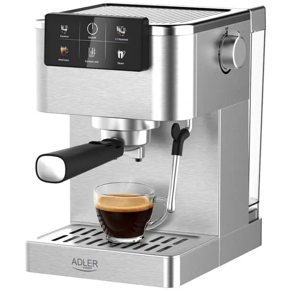 ADLER Espressor Adler AD 4390, 3100 W, 20 bar, 1.5 l, Argintiu
