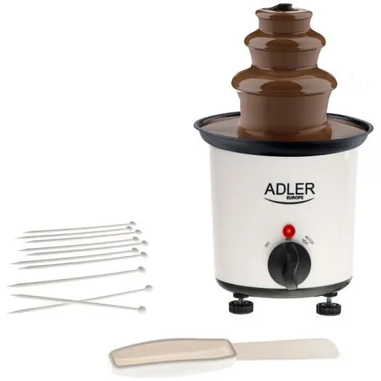 ADLER Fantana de ciocolata Adler AD4487, 3 niveluri, lingura pentru ciocolata, 10 tepuse, incalzire 80 grade