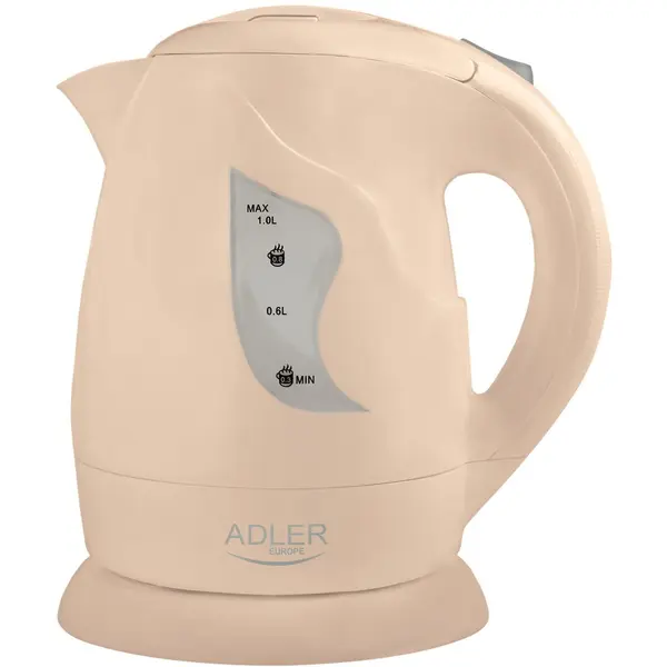 ADLER Fierbator electric Adler AD 08, 1L, 850W, cu filtru anticalcar, Bej