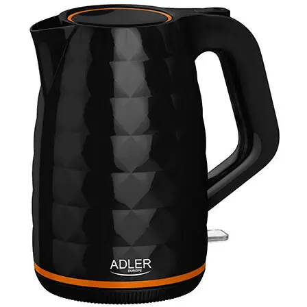 ADLER Fierbator Electric Adler, model AD 1277, 1,7L, 2200W, Plastic, Negru
