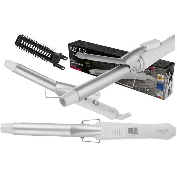 ADLER Ondulator Multistyler, Adler, Ad 2105, Strat Ceramic, Incalzire Rapida, Ptc, Lampa De Control Al Alimentarii, Cablu Rotativ, 19 Mm, Negru