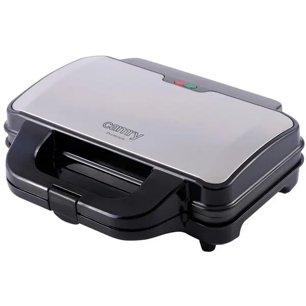 ADLER Sandwich maker XL Camry CR 3054, 1300 W, Placi anti-aderente, Picioare anti-alunecare Argintiu/Negru