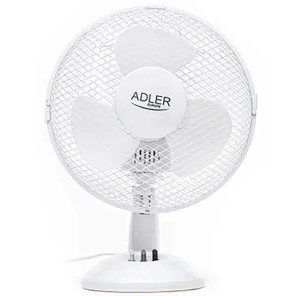ADLER Ventilator de masa Adler AD7302, 2 viteze, debit de aer 14m3/min, max 45W, 23 cm, alb