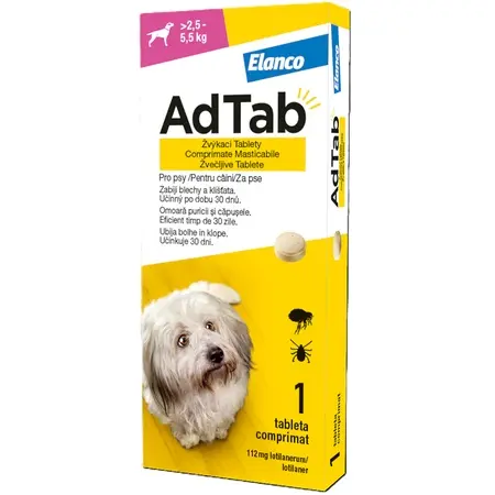 Adtab Caine 2.5-5.5kg, 1 tableta (Data expirare produs: 31.07.2026)
