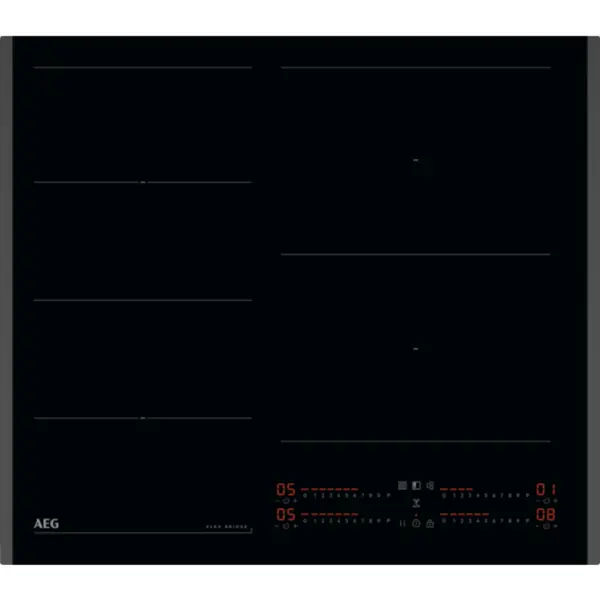 AEG Plita incorpolabila AEG TI64IG00FB, inductie , 4 zone de gatit, Timer electronic, Flexi Bridge, Conectivitate hota, Booster, Functie Punte, Negru