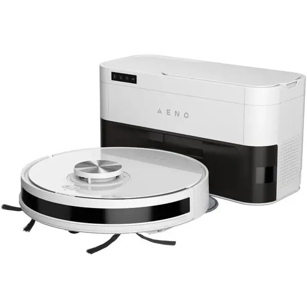 AENO Aspirator robotic Aeno ARC0006S, 4000Pa, 3000 mAh, 120 m2, Mapare, Wi-Fi, Comenzi vocale, Autonomie până la 120 min, Alb