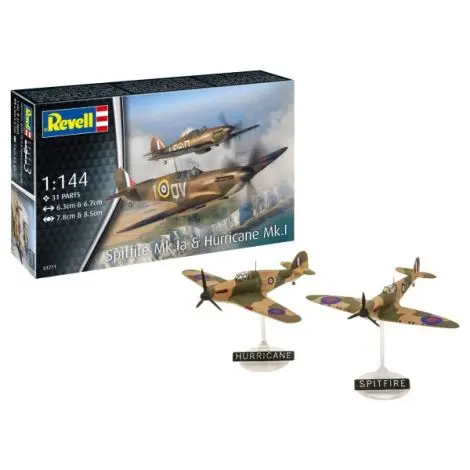 Aeromodel supermarine spitfire mk.ia & hawker hurricane mk.i