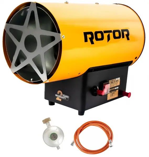 Aeroterma pe gaz Rotor, 51.180BTU, GPL, regulator si furtun GPL de 1.5m incluse