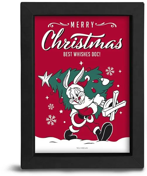 Afiș înrămat The Good Gift Animation: Looney Tunes - Crăciun Fericit