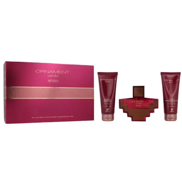 Afnan Ornament Purple Allure Set cadou pentru femei Volum EDP 100 ml + 100 ml gel de duș + 100 ml loțiune de corp