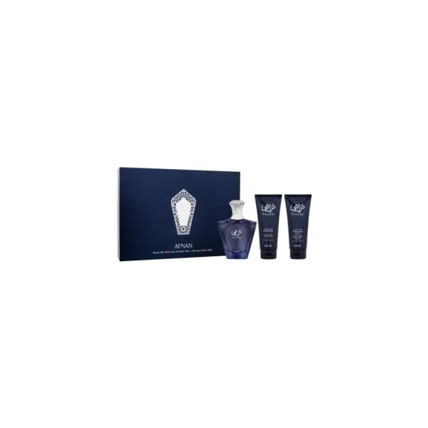 Afnan Turathi Blue Set cadou pentru Bărbați Volum EDP 90 ml + 100 ml gel de duș + 100 ml balsam aftershave