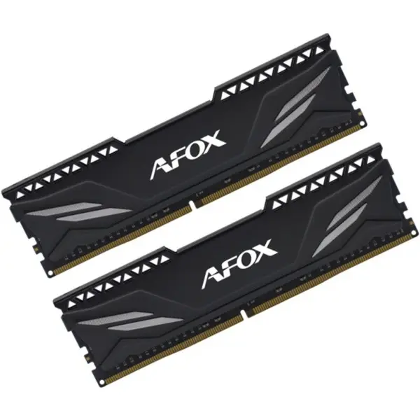 Afox Memorie AFOX Gaming, 32GB (2x16DB), DDR4, 3200MHz, CL16, Dual Channel Kit, Negru, Rank1
