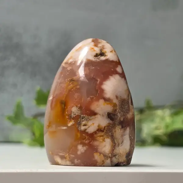 Agat coral floare mini structura forma libera model 10