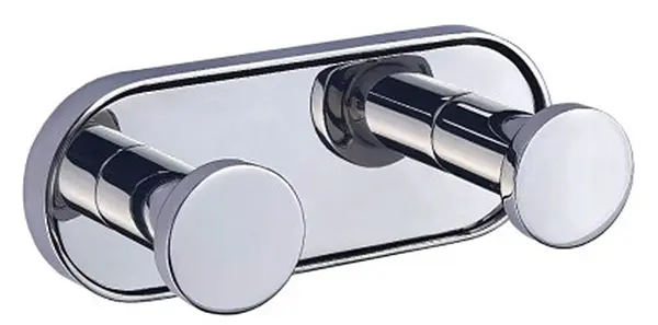Agățătoare de perete dublă Inter Ceramic - Lusso, 4.15 х 4 х 10.4 cm, Chromе
