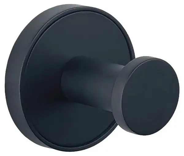 Agățătoare de perete simplă Inter Ceramic - Lusso, Ø5 х 4.15 cm, Black Matt