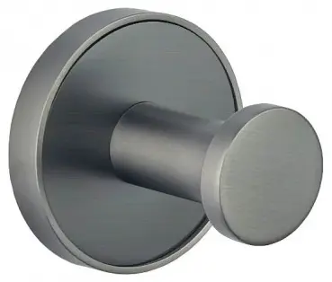 Agățătoare de perete simplă Inter Ceramic - Lusso, Ø5 х 4.15 cm, Gun Grey
