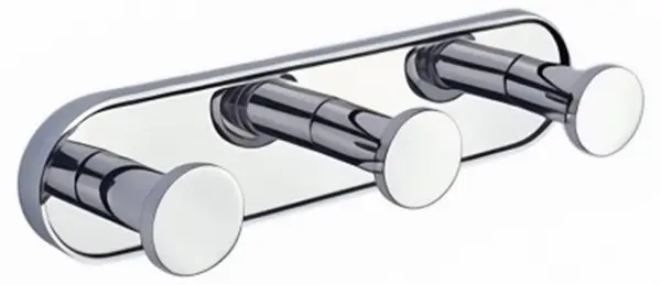 Agățătoare de perete triplă Inter Ceramic - Lusso, 17.2 x 4.15 x 5 cm, Chromе