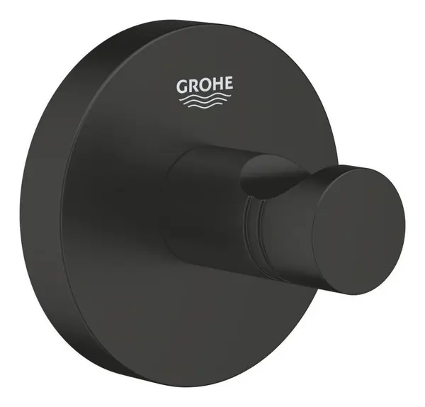 Agatatoare Grohe Start 411732430, 1 cui, montare pe perete, fixare acunsa, mat, Negru