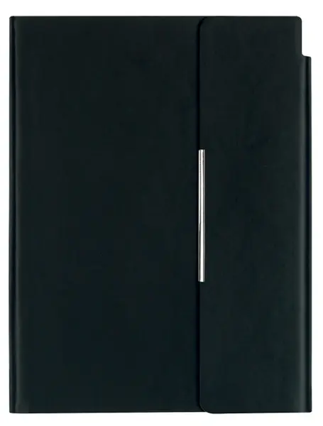 Agenda din piele cu capac magnetic Lemax Velvet A5 - Negru