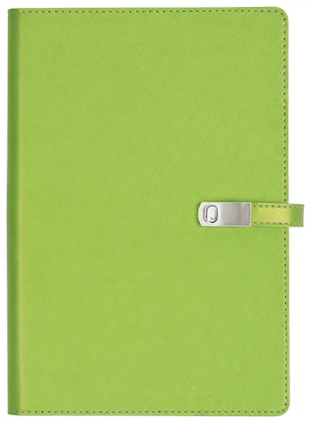 Agenda din piele cu spirala Alicante A5 - Verde deschis, cu incuietoare