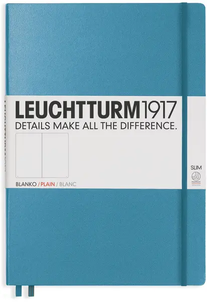 Agenda Leuchtturm1917 Master Slim - A4+, pagini albe, Nordic Blue