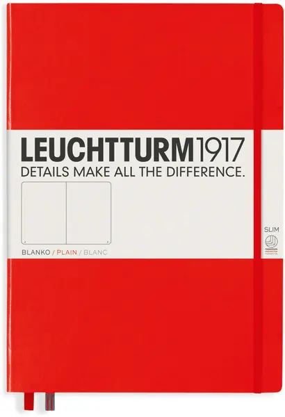 Agenda Leuchtturm1917 Master Slim - A4+, pagini albe, Red
