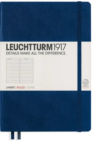Agenda Leuchtturm1917 Medium - A5, Albastra, pagini liniate
