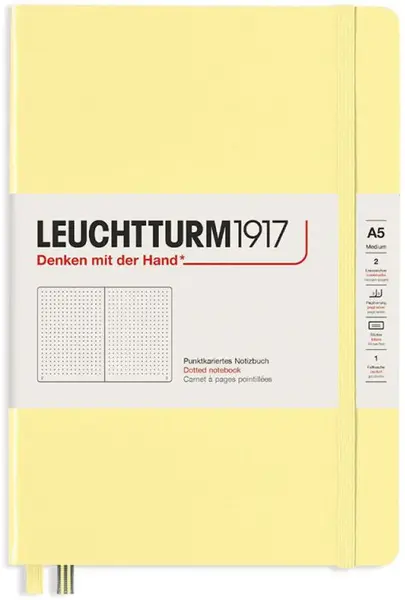 Agenda Leuchtturm1917 - Medium A5, pagini punctate, Vanilla