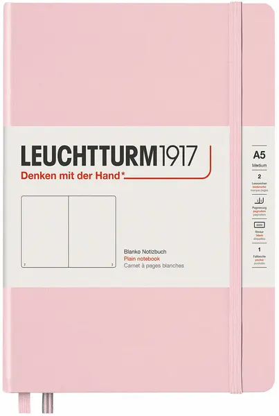 Agenda Leuchtturm1917 Rising Colors - A5, pagini albe, Powder