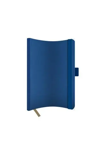 Agenda nedatata A5 Castelli, coperta flexibila Nebraska bleumarin, elastic bleumarin, dictando ivory