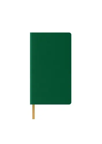 Agenda nedatata A5 Castelli, coperta rigida Caribe verde, dictando ivory