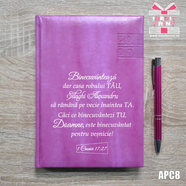 Agenda personalizata 2025 1 Cronici 17:27 APC8 DELUXE PREMIUM, PURPURIU NARNI