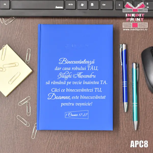 Agenda personalizata 2025 1 Cronici 17:27 APC8 STANDARD H1, ALBASTRU DESCHIS