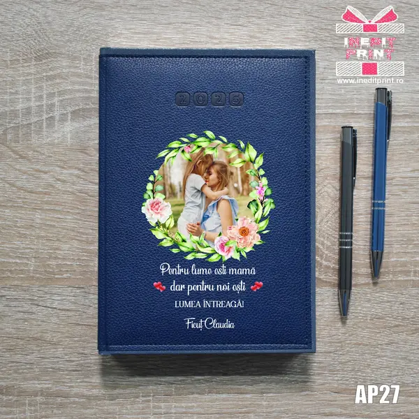 Agenda personalizata 2025 - 8 Martie AP27 ALBASTRU-ALGHERO, DELUXE PREMIUM