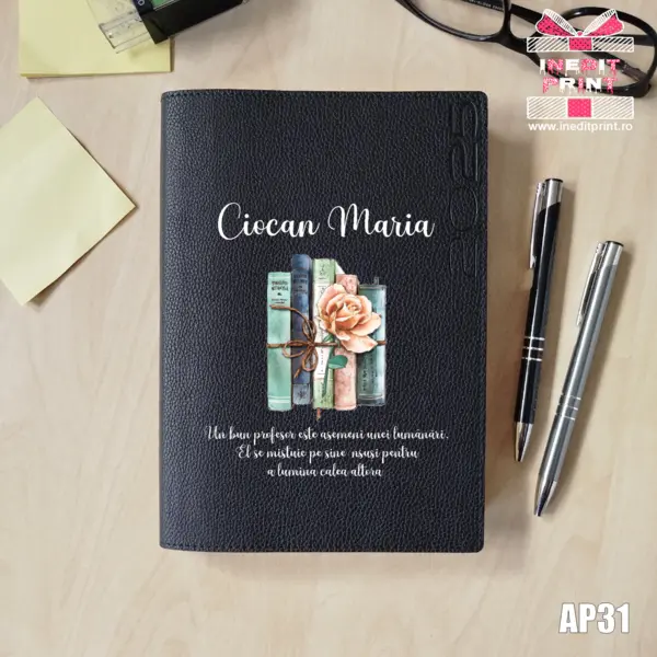 Agenda personalizata 2025 Cadru didactic AP31 NEGRU LORETO, DELUXE PREMIUM