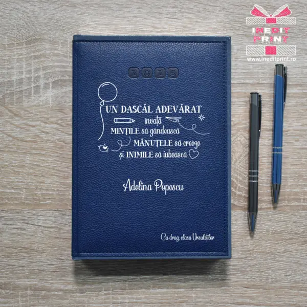 Agenda personalizata 2025 Dascal adevarat AP8 ALBASTRU-ALGHERO, DELUXE PREMIUM