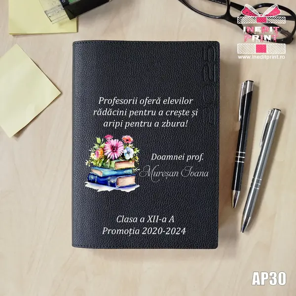 Agenda personalizata 2025 Doamna Profesoara AP30 NEGRU LORETO, DELUXE PREMIUM