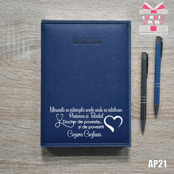 Agenda personalizata 2025 Doctor de poveste AP21 ALBASTRU-ALGHERO, DELUXE PREMIUM