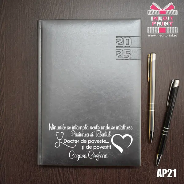 Agenda personalizata 2025 Doctor de poveste AP21 GRI NARNI, DELUXE PREMIUM