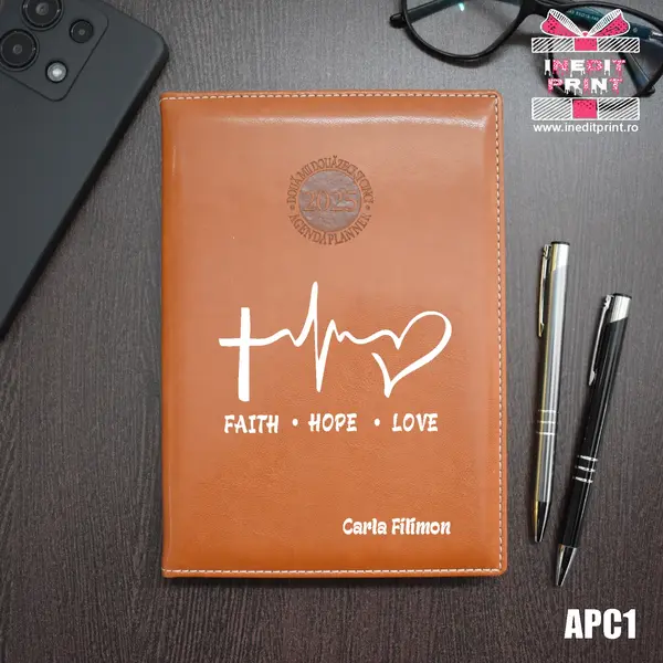 Agenda personalizata 2025 Faith Hope Love APC1 DELUXE PREMIUM, MARO AMSTERDAM