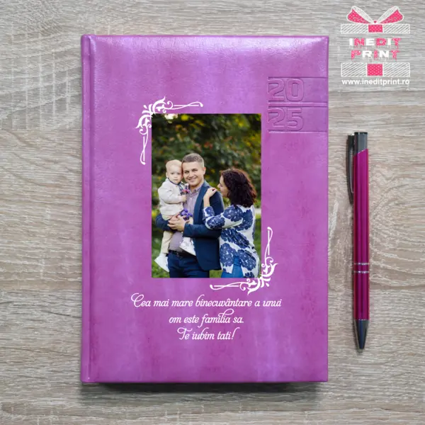 Agenda personalizata 2025 Foto + Text AP3 PURPURIU NARNI, DELUXE PREMIUM