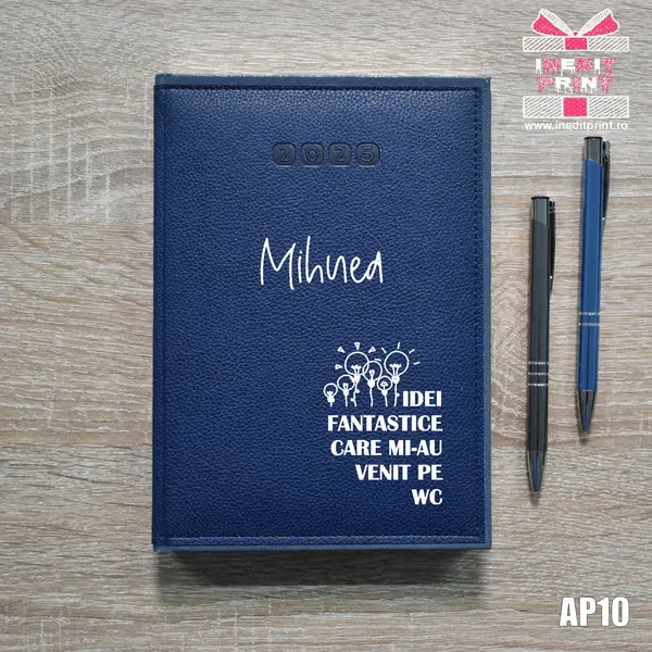 Agenda personalizata 2025 Idei noi AP10 ALBASTRU-ALGHERO, DELUXE PREMIUM